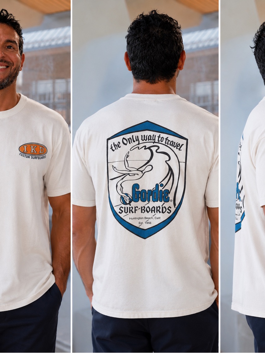 3 White Surfer Brand Tee Shirts Bulk